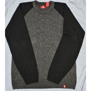 Vintage GUESS 90s Lambswool Sweater Mens Medium Charcoal Gray Pull Over Designer